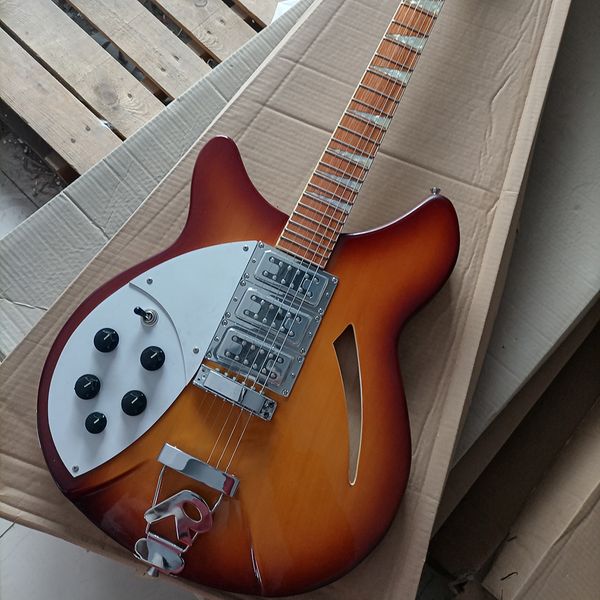 

left-handed 6 strings tobacco sunburst electric guitar rosewood fretboard