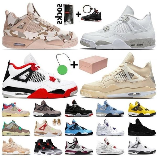 

jumpman 4 basketball shoes 4s white oreo sail infrared fire red veterans day sports sneakers women men university blue bred wild things trai