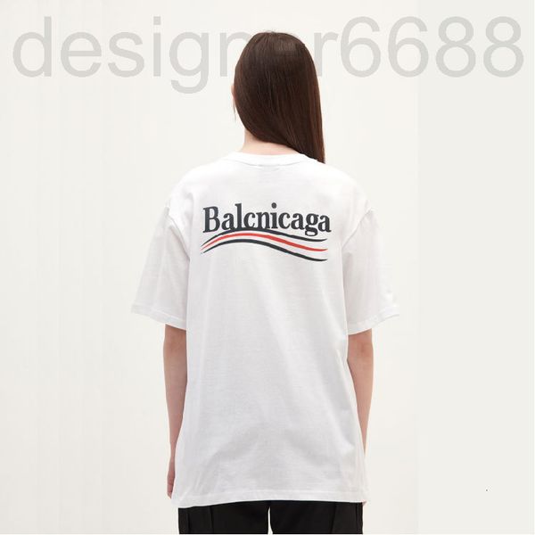 

women's t-shirt designer wavy lettered printed cotton summer round neck t-shirt street versatile loose short sleeve 6fj2, White