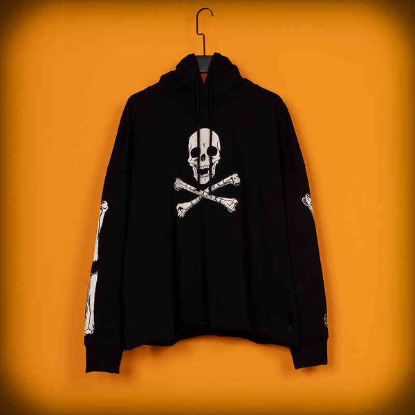 

selling designer hooded sweater trendy brand v 22 lone sweatshirt american hip hop loose oversize hoodie classic big v print men's and, Black