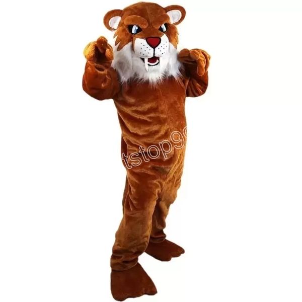 Hochwertiges Tiger- und Leoparden-Maskottchen-Kostüm für Halloween, Weihnachten, Cartoon-Charakter-Outfits, Anzug, Werbebroschüren und Kleidung