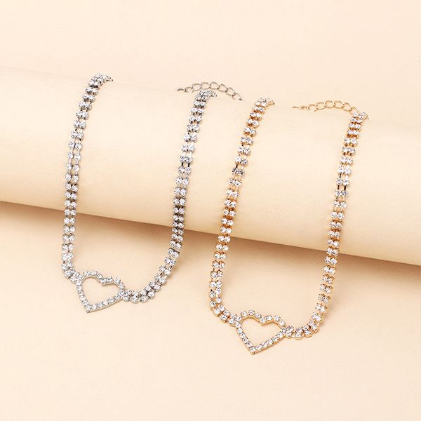 

chains stonefans hollow crystal butterfly tennis choker necklace for women festival bling rhinestone chain party jewelry gift, Silver