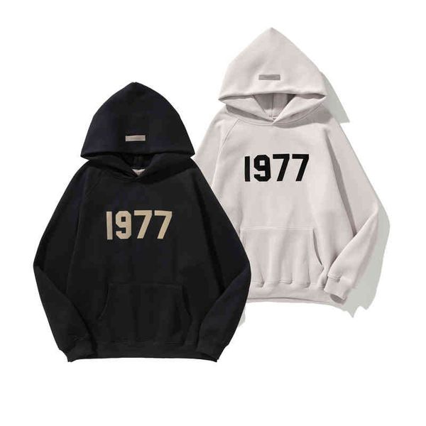 

fashion tide brand men's new luxury all-match sweater wholesale and winter of double thread s loose hoodie, Black