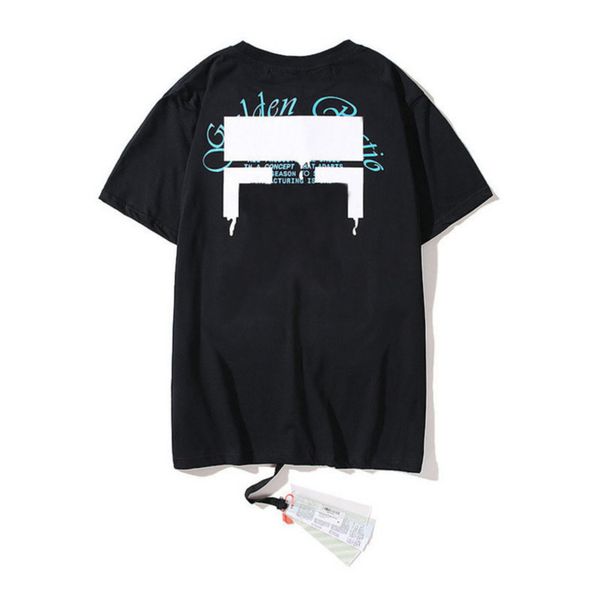 

summer loose mens t shirts fashion tees designers offs brands man women casual t-shirt luxury clothing letter arrow black white tshirts str, White;black