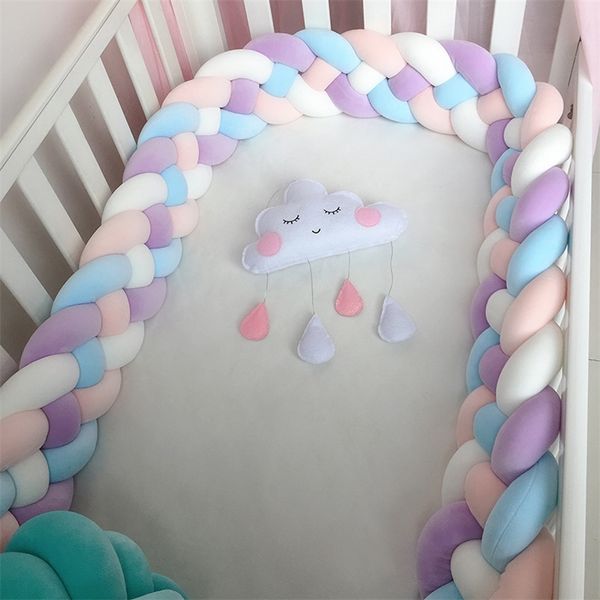 

1m22m3m baby braid bumper for born crib kids cot protector baby crib bumper bedding sets bumpers in the crib cot bebe 220531