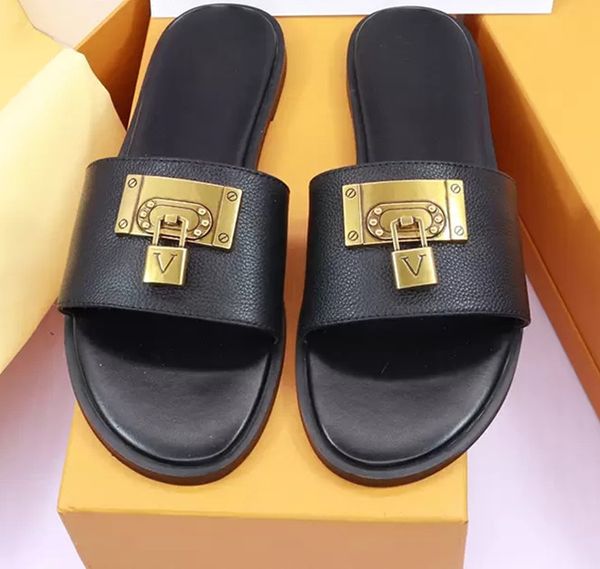 

2021ss designer women sandals sandals classic donkey home slippers real leather slides platform flats shoes sneakers boots size - 36-41, Black