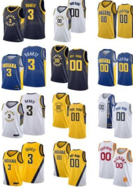 

75th custom jersey indiana''pacers''men women youth 88 goga bitadze 12 oshae brissett 13 torrey craig 3 chris duarte bas, Black;red