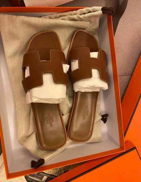 

designer h slippers designer slippers herme shoes classic flat heel h brown white black leather lovers sandals has