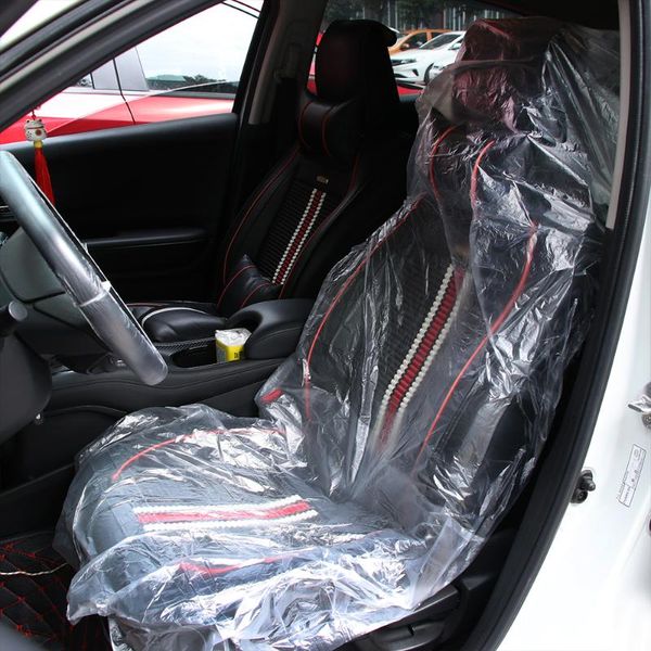 Lenkradabdeckungen Universal 10Set Autoabdeckung Sitzhebel für Einweg-Schutz aus transparentem Kunststoff