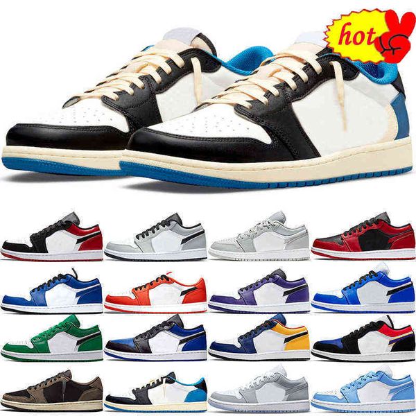 

boots 1 low 1s basketball shoes men women obsidian dark mocha unc wolf grey whit, Black