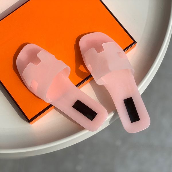 

women oran sandal slides designer classic flat slippers aloha sandals cartoon transparent girls cute beach shoes summer slippers with box 35, Black