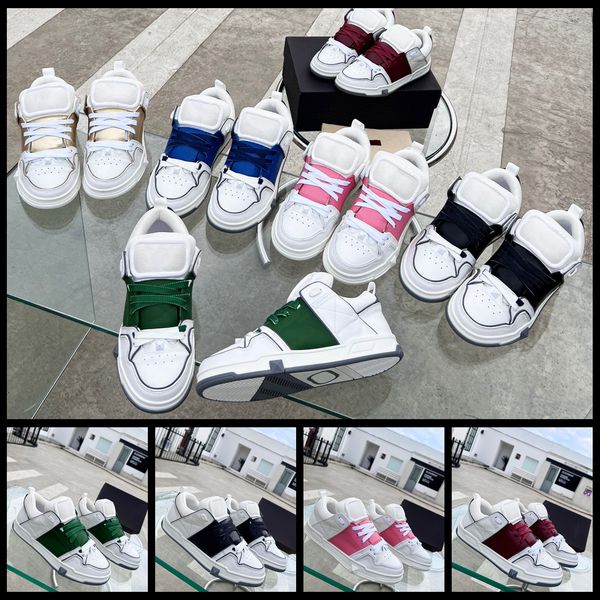 

italy luxury sneakers designer casual shoes brand sneaker man woman trainer real leather running shoes ace boots by shoebrand s138 05, Black