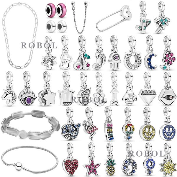 

925 silver fit pandora stitch bead 1 original pan me series pendant charms bracelet charm beads dangle diy jewelry accessories, Bronze;silver