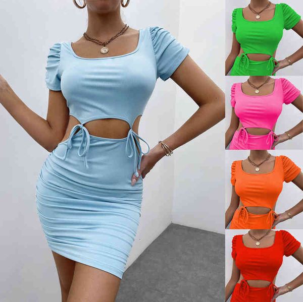 

casual dresses women's blue dress short sleeved hip wrap tight skirt f2n4, Black;gray