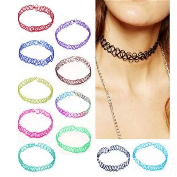 

choker necklaces colorful chokers necklace beach jewelry water drop circular cobwebbing clavicle gc1191, Golden;silver
