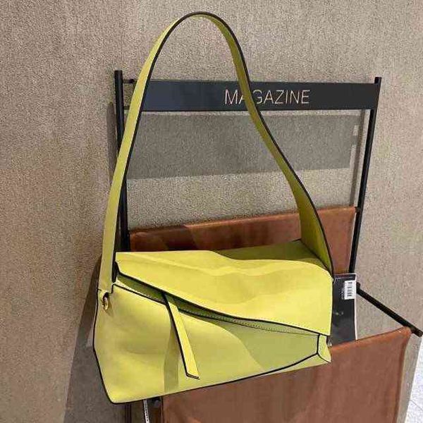 

fashion style designer bag loew's bags bag new geometry leather women's underarm makeup shoulder high sense luxury handbag leisure