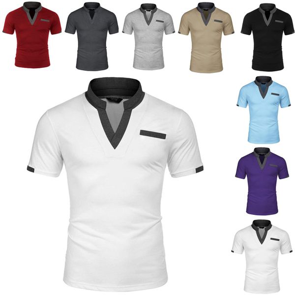 Дизайнер бейсбол из ношения смесь цвет полос рубашка летняя мода с коротким рукавом рубашки мужчина повседневная уличная одежда мода верхняя футболка Poloshirt плюс размер XL 2XL 3XL одежда поло