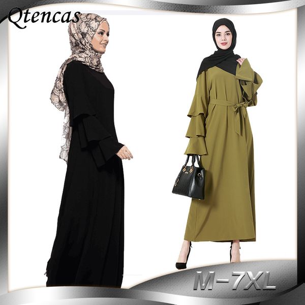 

muslim fashion hijab dress turkey abaya dubai maxi dresses for women plus size 7xl islamic clothing robe longue femme musulmane, Red