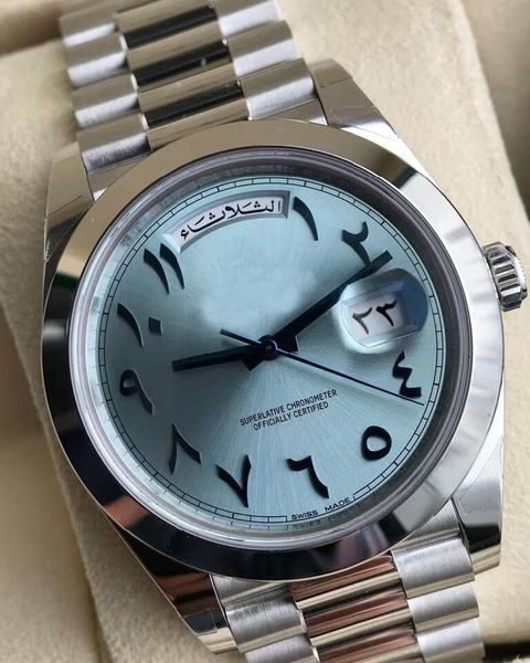 Sıcak Ürünler En Kaliteli İzle BK Maker 40mm Arap Dial Gün-Tarihi 228235 Başkan Asya 2813 Hareket Mekanik Otomatik Erkek Erkek Saatleri