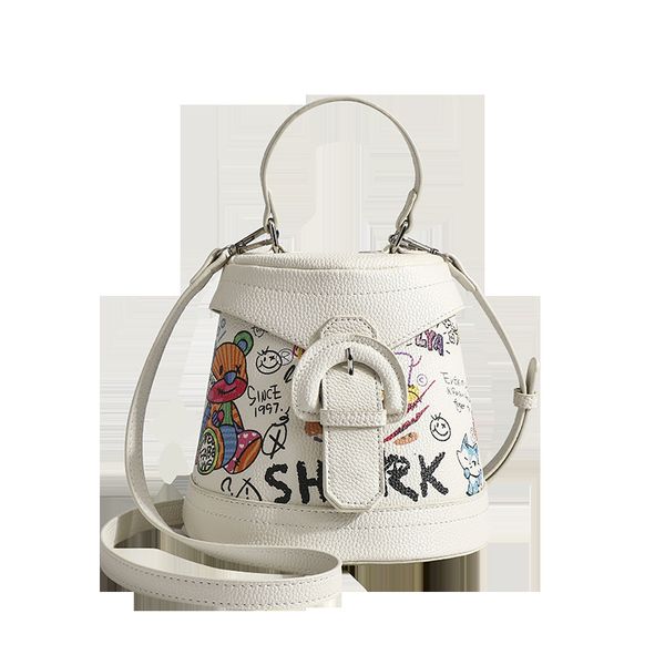 

designer bags buckets crossbody bag with graffiti and half round tote 18cm