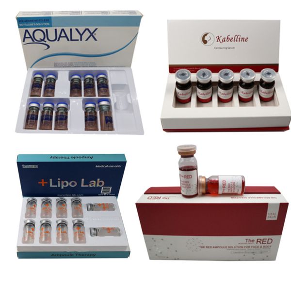 

aqualyxs red ampoule solution dissolve fat lipolab lipolysis fat burner v-line sol slimming body slim 6d kabelline