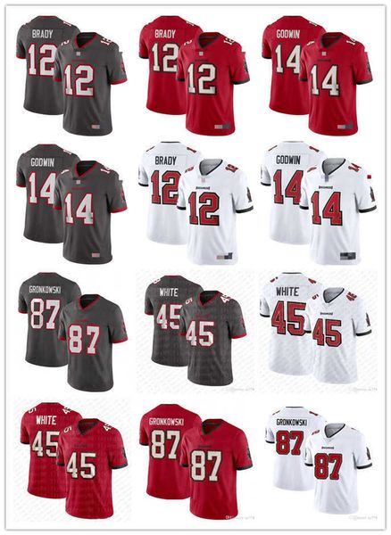 

mens womens youth tampa''bay''buccaneers''14 chris godwin 12 tom brady 87 rob gronkowski 45 devin white footba, Black