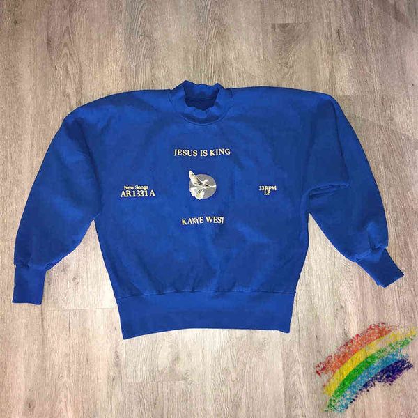 

one piece no sticks jesus is king la listening party sweatshirts men women pigeon jesus is king hoodie t220721, Black