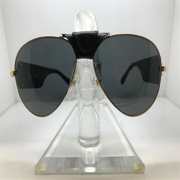 

new men women sunglasses black gold 2150q 62 oversize crystal square sunglasses leather pilot sunglasses311w, White;black