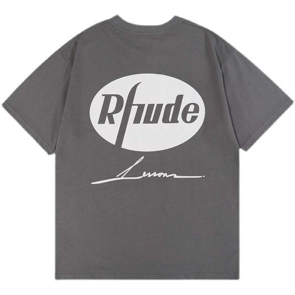 

men's t-shirts european and american street fashion brand rhude eagle print oversize loose casual cotton men's and women's sh, White;black