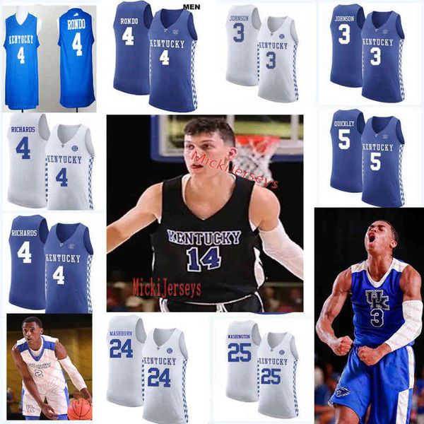 XFLSP Custom Kentucky Wildcats Jersey Isaías Briscoe Isaac Humphries John Wall Anthony Davi Derek Willis Hamidou Diallo Shai