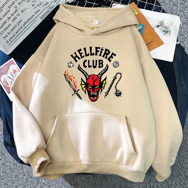 

eddie munson hellfire club hoodie spring autumn sweatshirt men women hoodies graphic prints harajuku style clothes, Black