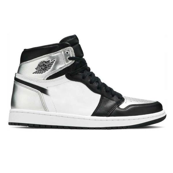 

wmns 1 high og silver toe basketball shoes 1s sneakers cd0461 001 ljr