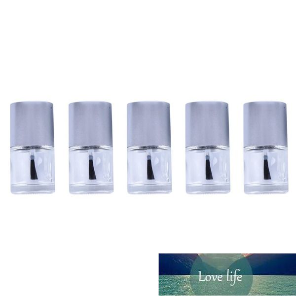 Bottiglie di vetro per smalto vuote da 5 pezzi con tappo a pennello ricaricabili per bottiglie di smalto trasparente per campioni di nail art