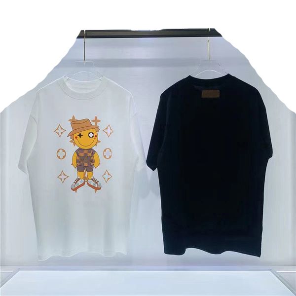 Tasarımcılar T Gömlek Yaz Paskalya Bunny Paris Polos Agg Amerikan Yıldız Moda Erkek Tişörtleri Yıldız Saten 100% Pamuk Polo Rahat T-shirt Kadın Mans Tees Siyah Beyaz S-5XL # 03