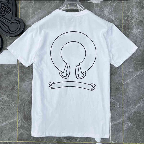 

classic ch t shirts short sleeves summer letter horseshoe sanskrit cross print sweatshirts t-shirts mens woman designer loose tees x9v1, White;black