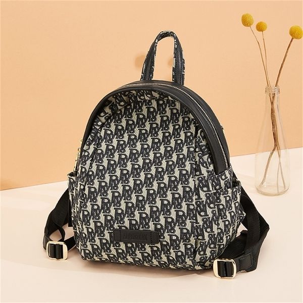 

bookings]new printed contrast leisure fashion women's backpack large capacity schoolbag purses outlet online