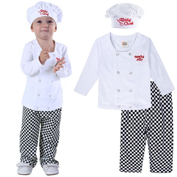 Pigiama Baby Chef Costume Set Infant Halloween Fancy Dress Outfit Toddler Cospla 220823
