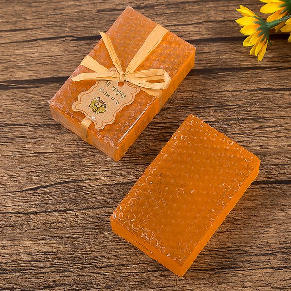 Sapone sbiancante fatto a mano al miele da 100 g per la cura del viso, rigenerante per il bagno naturale, per la cura della pelle del corpo, saponi per la pulizia profonda