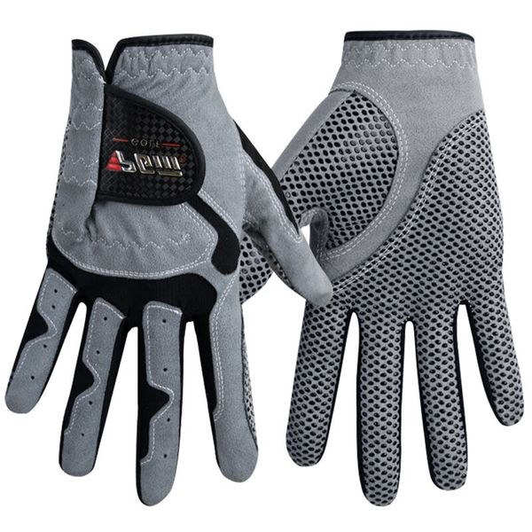 

pack 1 pcs mens golf glove micro fiber soft left right lh rh hand antiskidding non slip particles breathable golf gloves 220705, Black