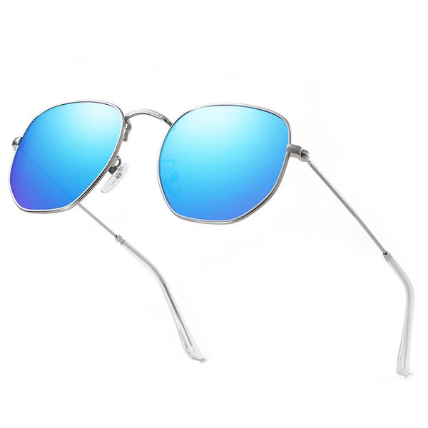 

2022 oculos de sol latest fashion sunglasses polarized uv blue light blocking polygon hexagon frame sun glasses, White;black