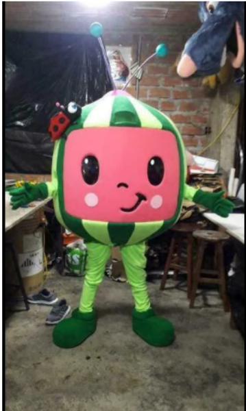 

mascot doll costume watermelon fruit mascot costume fancy dress size, Red;yellow