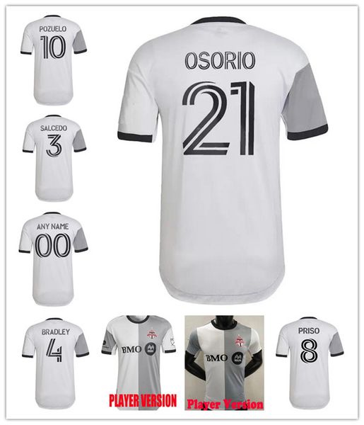 

2022 toronto fc player version soccer jersey 2023 #10 pozuelo bradley uniform mens #20 akinola osorio altidore football shirt, Black;yellow