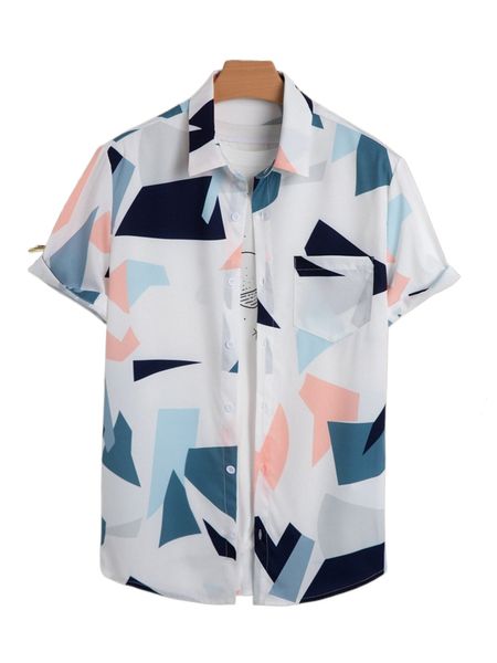 

men geo print shirt without tee o3rp#, White;black