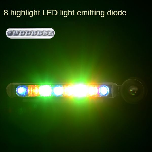 

2pcs car grille wind energy no need external power supply car daytime running lights 8 led drl daylight headlight lamp
