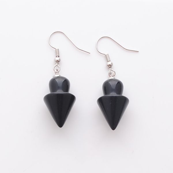 

dangle earring for women charm black agate silver plate color natural stone hook drop earrings christmas gift jewelry dr3266