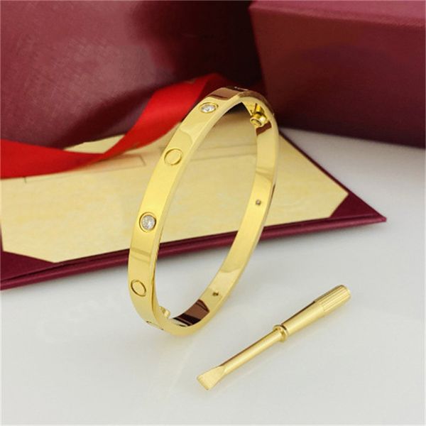 

women cuffs fashion bangle titanium steel nail bracelet designer bracelets luxury jewelry for alloy gold-plated craft never fade not allergi, White