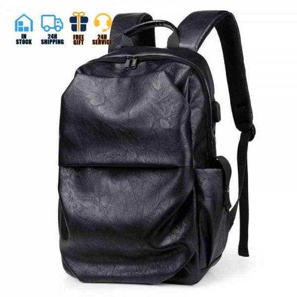 

in stock usb interface waterproof notebook backpack chinese factory wholesale men's leather business travel backpack 220611