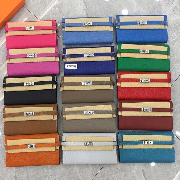 

5a luxury designer clutch wallet effini fashion togo calfskin leather wallets evening passport money bags handbag pouch coin purse credit
