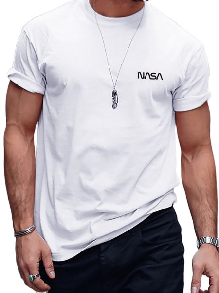 

men rocket & slogan graphic tee y6wo#, White;black