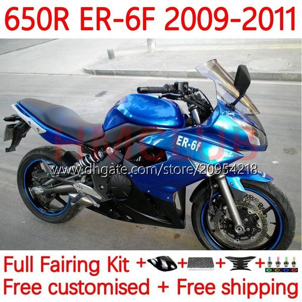 Набор для общеизды для Kawasaki Ninja 650R ER 6 F 650 650 R Body ER6 F ER6F 09 10 11 Bodywork 17NO.5 ER-6 F ER 650-R 09-11 Cowling ER-6F 2009 2010 2011